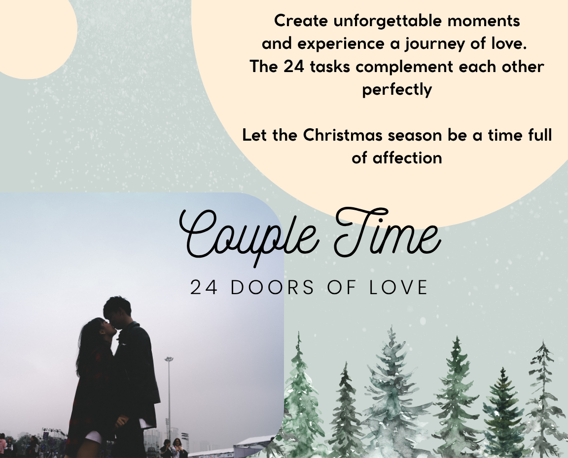 Two Romantic Couple Advent Calendars for 24 love Dates - sexy Christmas Calendar for date nights - advent calendar for girlfriend & boyfriend Digital